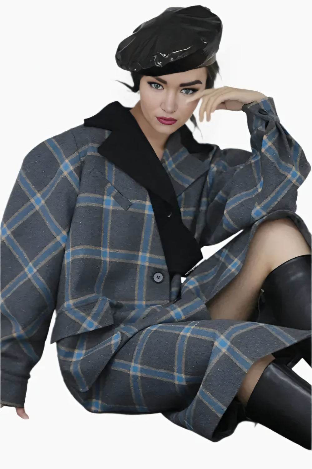 Rebellion Plaid Overcoat LAZERorange