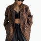 Fierce Prowl Leopard Blazer LAZERorange