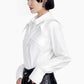 Sculpted Edge White Blouse - LAZERorange